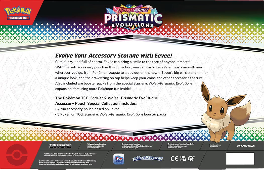 Pokemon Prismatic Evolutions Accessory Pouch Special Collection